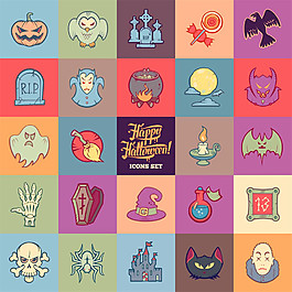 卡通万圣节图标图片