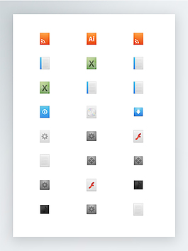 软件标志常见的方形SVG矢量格式图标集