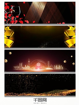 高贵黑金banner城市金色