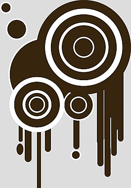 咖啡色抽象圆形免抠psd透明素材