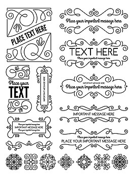 时尚花纹边框矢量素材