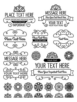 时尚花纹边框矢量素材