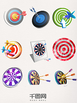 写实风格标靶装饰元素