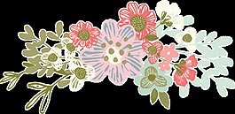 条纹花瓣卡通透明装饰素材