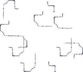 紫色线条png元素素材