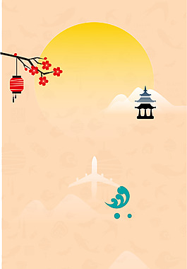 春节新年海报矢量背景模板