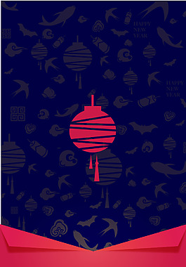 新年春节海报背景模板