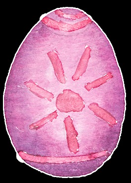 粉色太阳蛋卡通透明素材