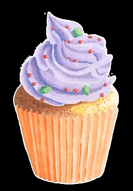 冰激凌蛋糕卡通透明素材