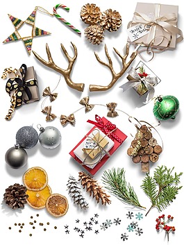 圣诞节礼物大集合png元素素材