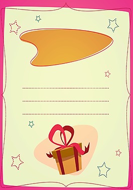 卡通信纸背景模版