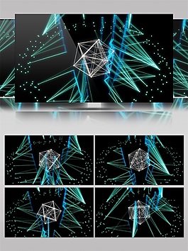 青色科技光线视频素材高清