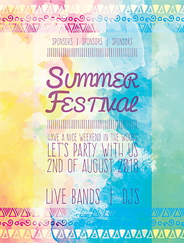 水彩水墨风宣传海报背景素材