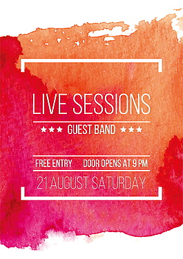 精美水彩水墨风海报