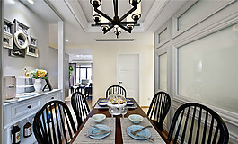 现代客厅白色背景墙室内装修效果图