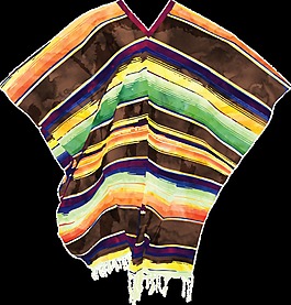 复古条纹布料卡通透明素材