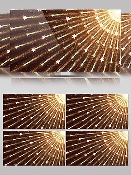 超唯美扇形星光视频素材