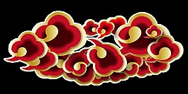 时尚创意祥云透明素材