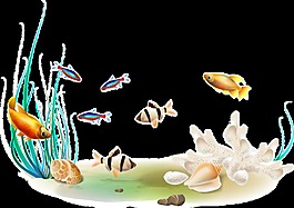 海底鱼类透明素材