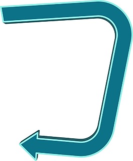 手绘线条箭标元素