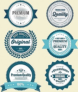 圆形质量图标矢量素材