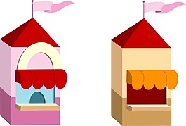 手绘卡通房屋元素