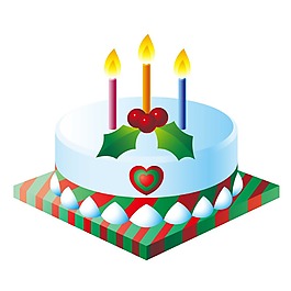 彩色蛋糕生日元素