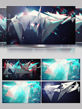 青色冰川科技感高清视频素材