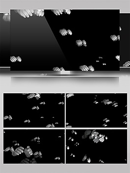 夜空雕塑双手高清视频素材