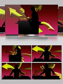 红色科技感箭头高清视频素材