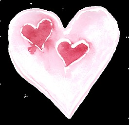 心心相印透明装饰素材