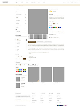 小清新的在线购物商城产品展示详情模板
