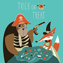 万圣节服装中的动物元素