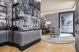 现代简约室内设计手绘背景墙