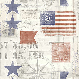 清新做旧风格五角星壁纸图案