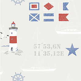 简约风格灯塔壁纸图案