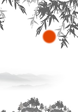 中国风水墨PSD背景素材