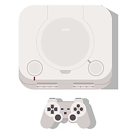 卡通白色游戏手柄png元素