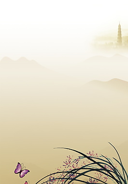 中国风水墨PSD背景素材