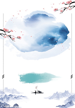 精美中国风水墨PSD背景素材