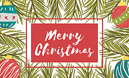 圣诞树枝的装饰素材