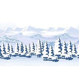 白雪皑皑png元素