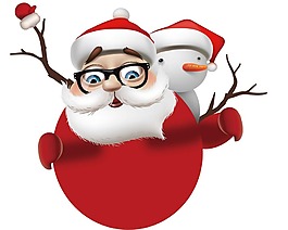 可爱的圣诞老人png元素