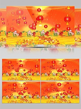 红色剪纸高清视频素材