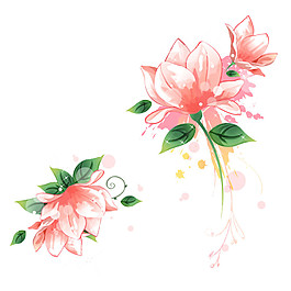 高清彩绘荷花图案png