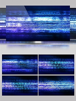 蓝色科技数字高清视频素材