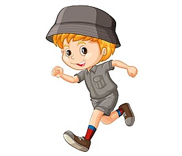 奔跑的男孩png元素