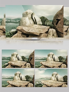 海边礁石高清视频素材