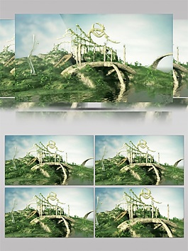 草原建筑高清视频素材