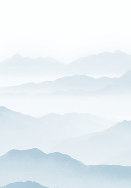 中国风秀气水墨山水装饰元素